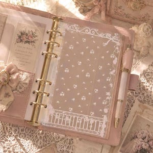 Vintage Gothic Rose Window Acrylic Journal Insert, Victorian Gothic Planner Divider (M5/A7)