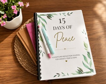 15 Days of Peace Christian Journal | Scripture Reflection for Anxiety (Digital Download)
