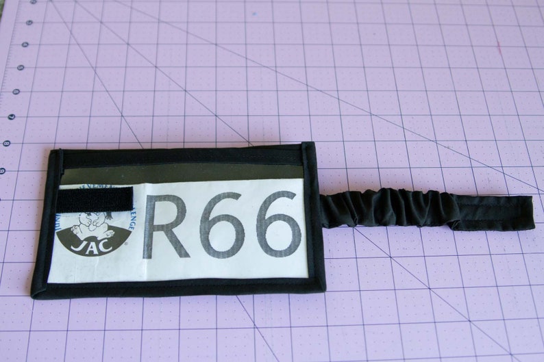 MADE TO Order.....black Dog Show Armband Number Holder With Vinyl Lined