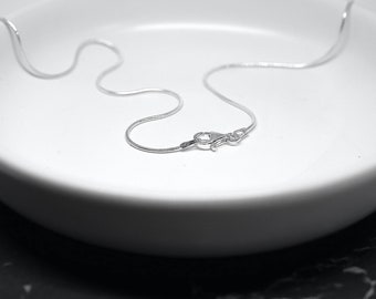 1mm Sterling Silver Snake Chain - 40cm (16inch) 45cm (18inch) 50cm (20inch) - 925 Silver Necklace - 1mm thick - Spare Chain - Replacement