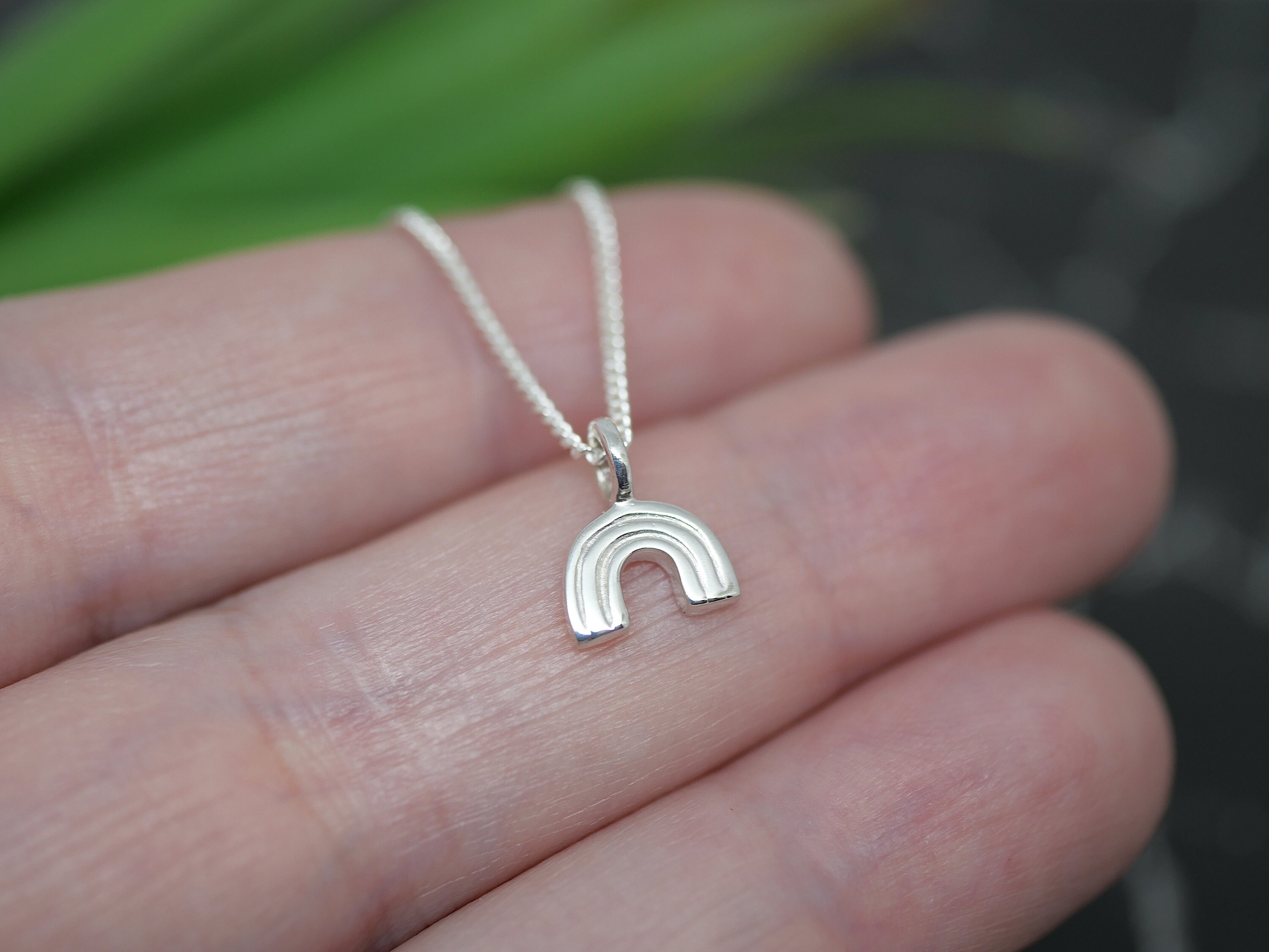 Rainbow necklace sterling on sale silver
