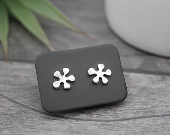 Splat Studs - Handmade Sterling Silver Stud Earrings by Purplefish Designs Jewellery - Quirky Earrings - Gift for Artist - Teacher Gift