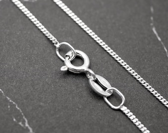 1mm Sterling Silver Fine Chain - 42cm (17inch) and 45cm (18inch) - Thin Silver Necklace - Spare Replacement Chain - 1mm Thick