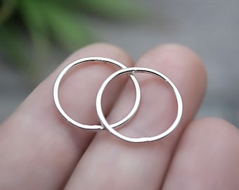 Sterling Silver Sleepers - 13mm - Silver Hoop Earrings - Australian Made Silver Jewellery - Larger Sleeper Earrings