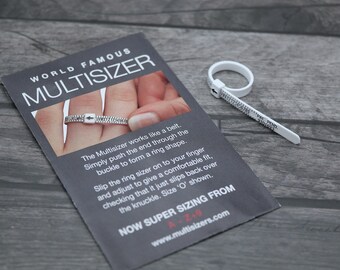 Adjustable Ring Sizer - Reusable - Australian & UK Sizing from A to Z+9 - Plastic  Multi-size ring gauge - Inclusive Sizes - Larger Sizes