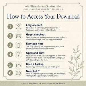 Clinician documentation series download guide for accessing a digital printable.