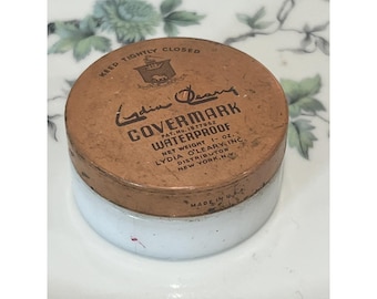 Vintage Collectible Lydia O'Leary Waterproof Covermark Concealer Jar Dark Nos