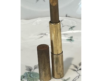Kolekcjonerski, zabytkowy cień do powiek w sztyfcie Aziza w złotej tubce Crown Gold Nos