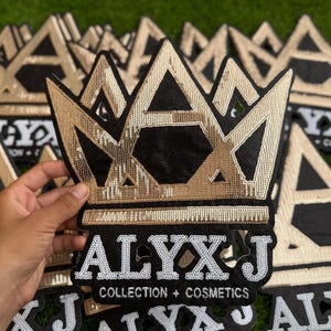 Custom Logo Sequin patches, Sequin Patches, Glitter Applique , custom patches, Swe on Patches for Jackets