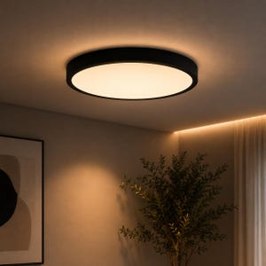 Scandinavische houten plafondlamp, ronde led-inbouwlamp, Japandi-plafondarmatuur, Scandinavische minimalistische verlichting, modern interieur