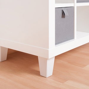 Set of 4 furniture feet for Ikea Kallax shelf white