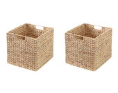 Ikea Kallax Expedit Shelf Basket Shelf Box 34 x 32 x 32 cm from Water Hyacinth Storage Box Storage Basket Cabinet Basket 2 Set Savings Price