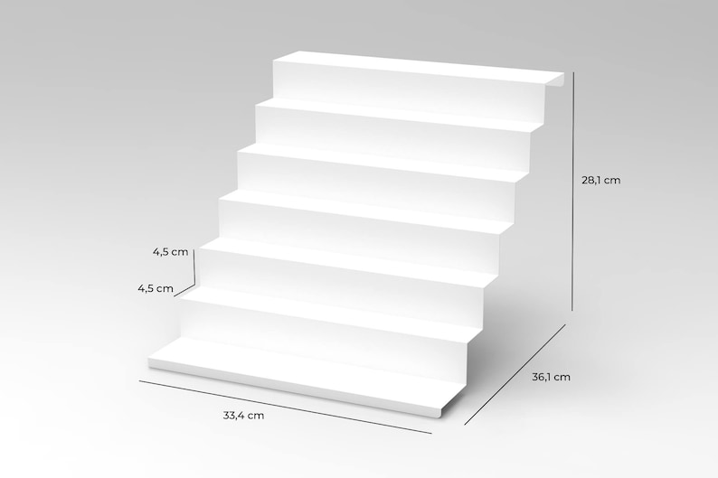 Weißer Tonie Figuren Einsatz mit Maßangaben für ein Ikea Kallax Regal und Montage-Zubehör.