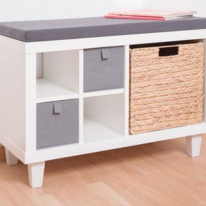 Kallax Möbelfüße / 6er-Set Möbelbeine für IKEA Kallax Regal / weiß lackierte Buche / Regalbeine Massivholz / 2 Höhen und 2 Designs