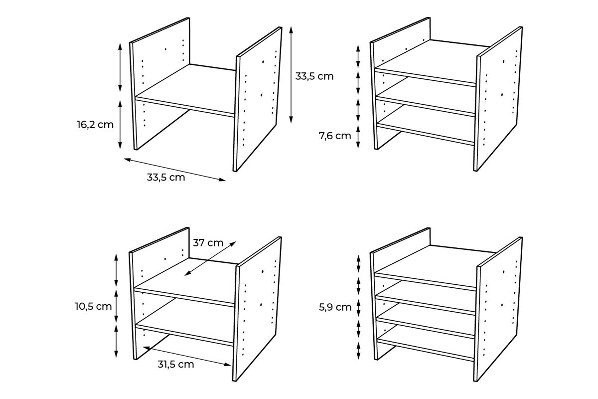 Ikea Kallax Shelf Insert With 3 Shelves Etsy UK
