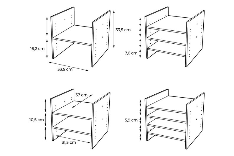 Ikea Kallax Expedit Regal Einsatz Mit 1 Fachboden Ablagefach Etsy