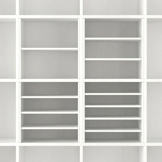 Insert for Kallax Shelving Unit | 4 Variants With 1-4 Shelves | Shelves Are Adjustable and Removable | Shelf Compartments Are Thus Better Utilized