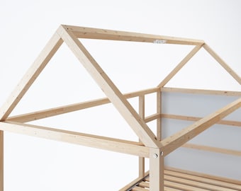 Techo IKEA Kura para cama de casa / Estructura de techo Kura de madera / Armazón de techo para cama alta IKEA Kura / Juego completo con material de fijación / Accesorios Kura