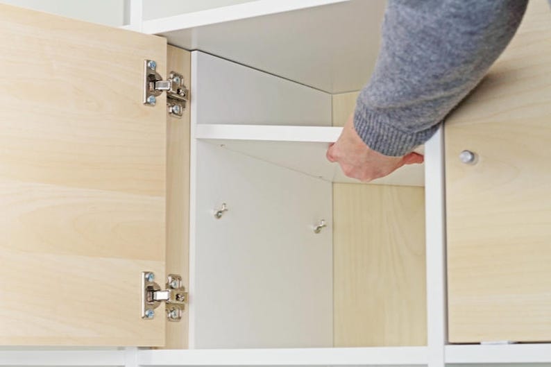 Extra compartment for IKEA Kallax door insert shelf insert