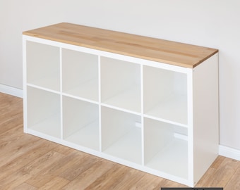 Kallax Holzplatte aus Buchenholz - Massive Holz-Deckplatte für Ikea Kallax Regale 1x4, 2x4 oder 3x4 (147x39x2 cm) - natur oder geölt