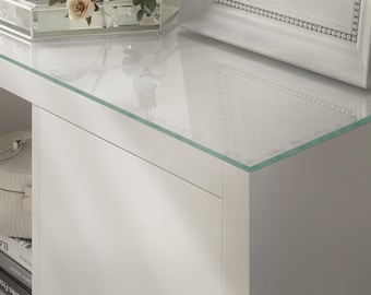 Glass plate cover plate for Kallax shelf from Ikea 4 compartments wide made of safety glass (ESG) - support plate protects the Kallax surface