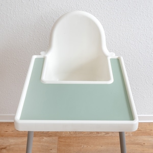 Silikonmatte für IKEA Antilop Hochstuhl / Platzset / abwischbare Unterlage / BPA-frei, leicht zu reinigen, spülmaschinenfest / grün