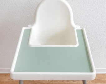 Silicone mat for Ikea Antilop high chair / placemat / wipeable mat / BPA-free, easy to clean, dishwasher safe / green