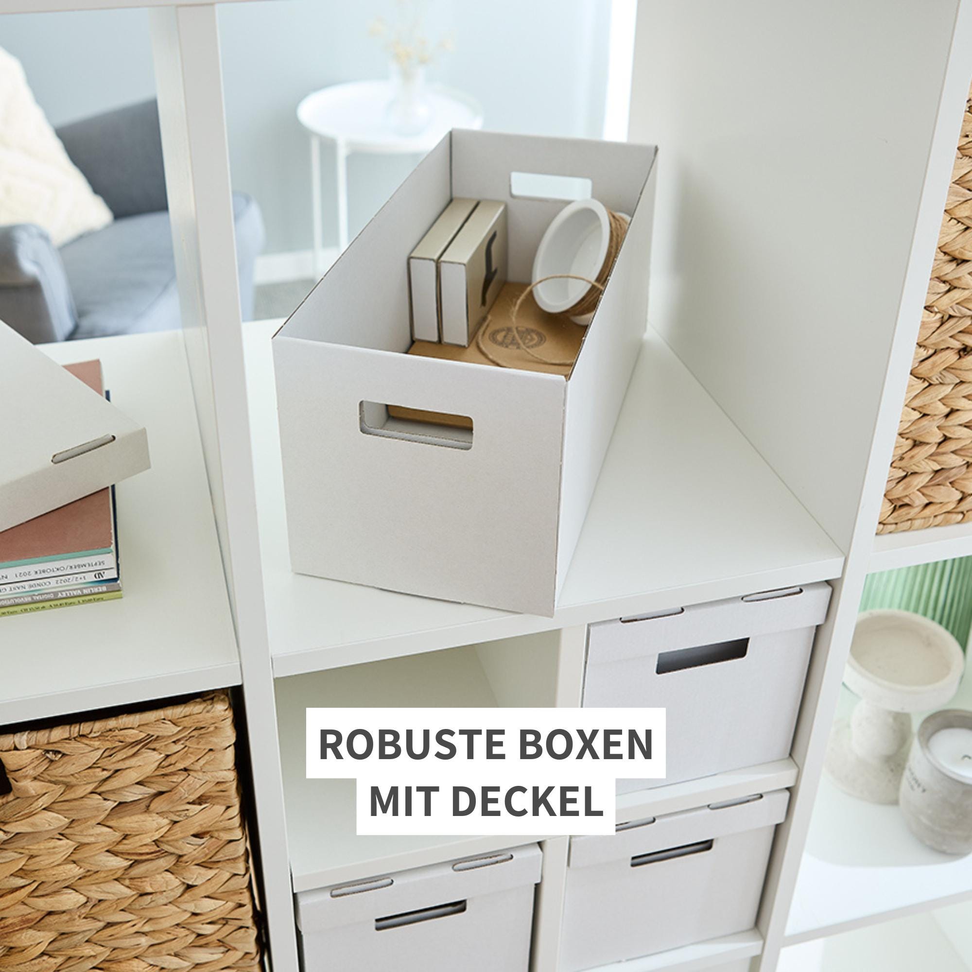 Kallax Insert With Boxes / Set of 4 IKEA Kallax Folding Boxes With