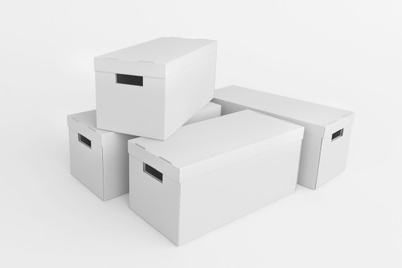 Folding Boxes With Lids for Kallax Shelf Dividers, Set of 4 