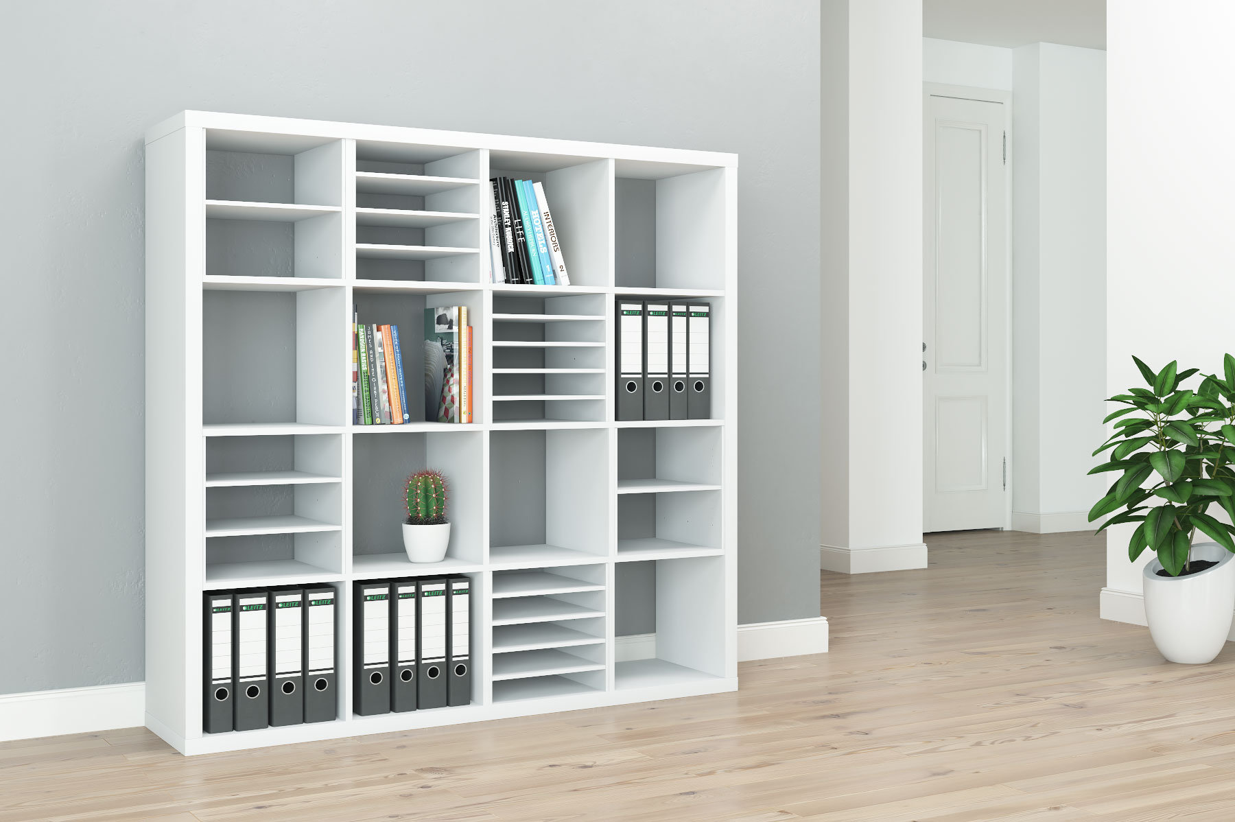 Y si añadimos unas patas?  Home library diy, Ikea bookshelves, Ikea kallax  shelf