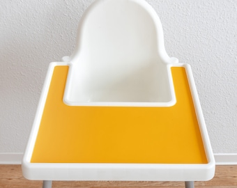 Silicone mat for Ikea Antilop high chair / placemat / wipeable mat / BPA-free, easy to clean, dishwasher safe / yellow