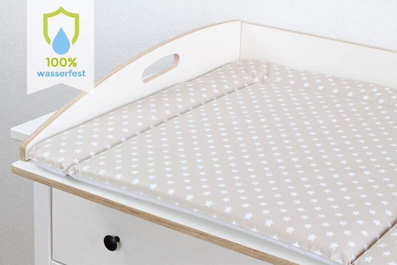 Wickelauflage Wickeltischunterlage Wickelauflage Baby Auflage beige 73 x 85 cm