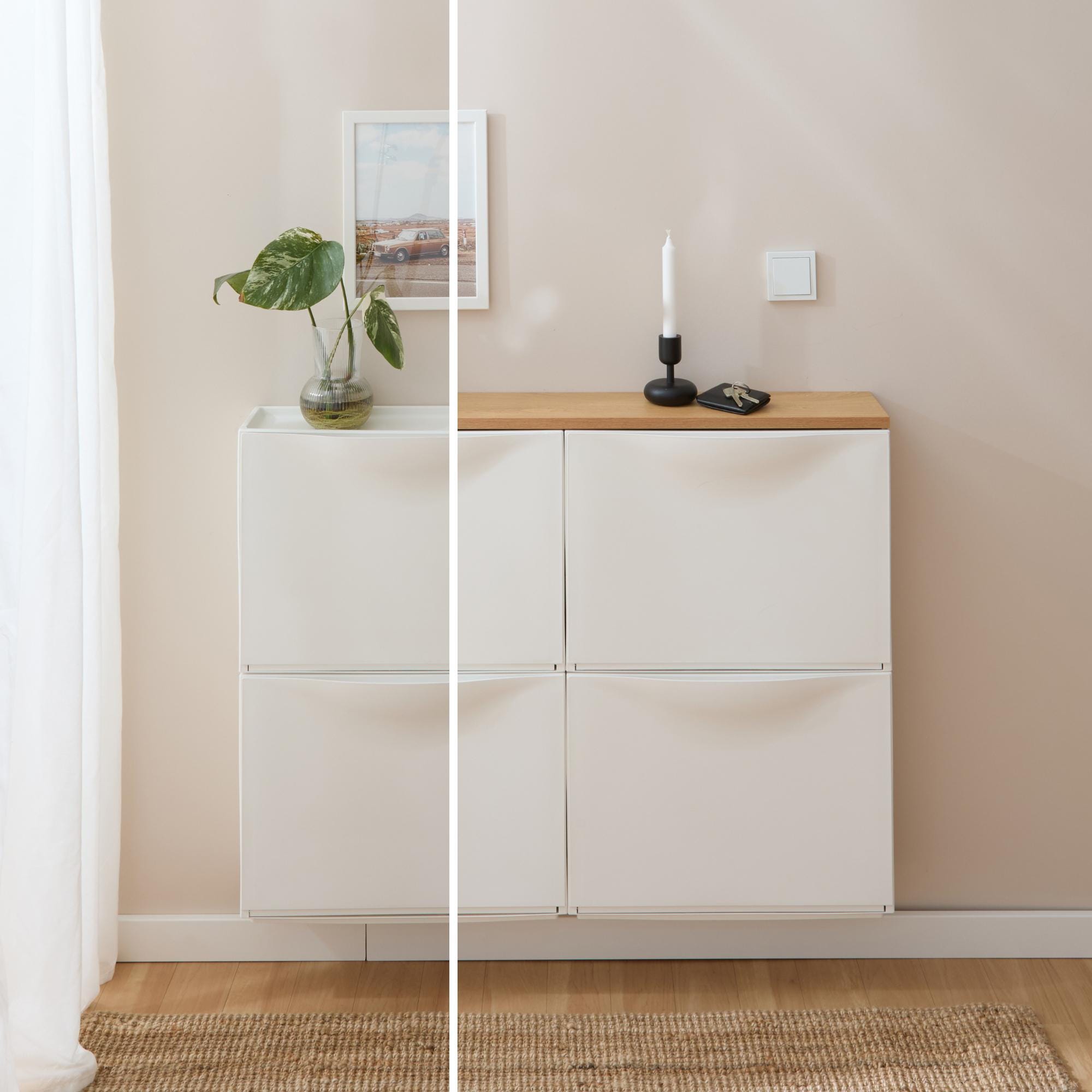 Trones Oak-effect Wooden Panel | Precisely Fitted for Two IKEA