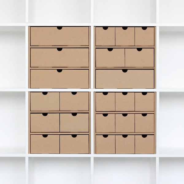 Kallax drawer inserts / Craft room / Kallax home office / Study ideas / Office organization / Kallax accessories for better organization