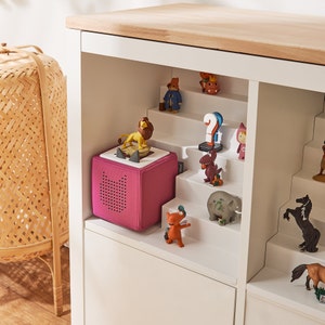 Kallax insert for Tonie figures / cutout for Toniebox / magnetic adhesion / Tonie storage for IKEA Kallax / Tonie shelf