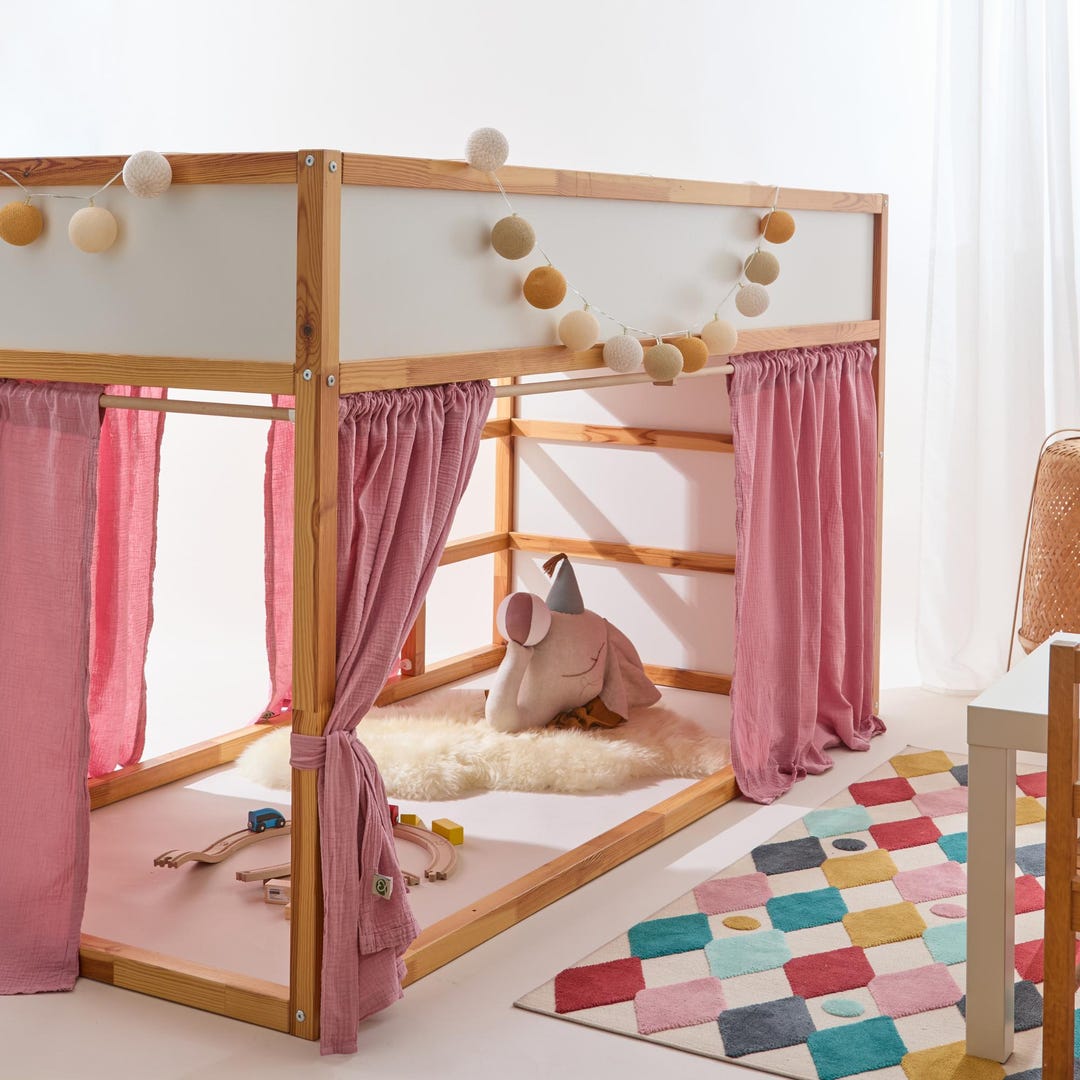 家具 IKEA KURA KURA bed tent, ocean animals pattern - IKEA