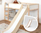 Ikea Kura子供用ベッド用ロフトベッドスライド / 交換可能なパーツ付き
