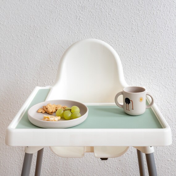 Silicone Mat for IKEA Antilop High Chair / Placemat / Wipeable Mat / Bpa-free, Easy to Clean, Dishwasher Safe / Green