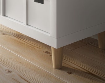 Set of 4 IKEA Kallax furniture feet / Kallax furniture legs / lacquered beech / 3 design types, 2 heights