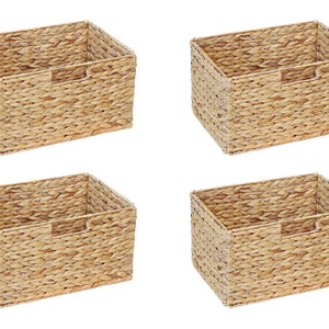 Set di 4 cestini per scaffali IKEA Billy / 36 x 25 x 20 cm / in giacinto d&#39;acqua / cestino pieghevole / scatola per scaffali / scatola portaoggetti / cestino portaoggetti / cestino per armadio