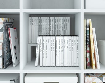 Ikea Kallax Expedit scaffale DVD Bluray inserto per libri divisorio per 44 DVD Bluray o libri scaffale per CD scaffale per DVD livello di archiviazione bianco