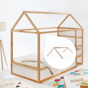 IKEA Kura dak voor huisbed / Kura houten dakframe / dakspant voor IKEA Kura hoogslaper / optioneel met dakverlenging
