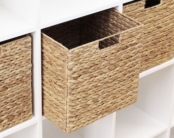 LUSTIGKURRE Basket, natural water hyacinth/seagrass, 12 ½x13x12 ½ - IKEA