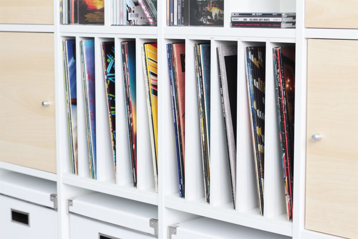 Ikea Kallax Expedit Shelf Insert Records Storage Record Rack Etsy