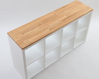 Kallax wooden board oak / solid wood board for 4-seater IKEA Kallax shelf / oiled or natural / Kallax support made of oak wood