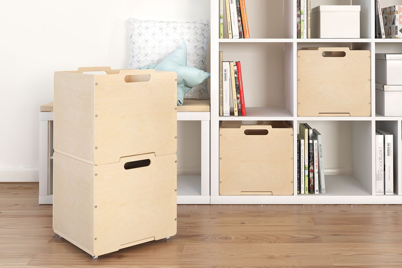 Home & Living multifunctional wooden box suitable for Kallax Storage