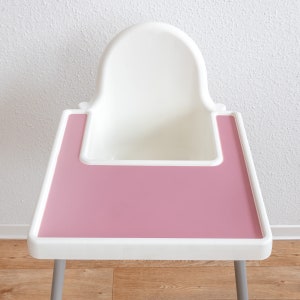 Silicone mat for IKEA Antilop high chair / placemat / wipeable mat / BPA-free, easy to clean, dishwasher safe / pink