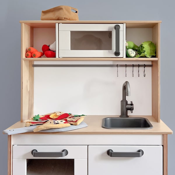 Rückwand für Ikea Duktig Küche / Passgenau für Duktig Kinderküche Spielküche / Für Klebefolien, Sticker oder zum Bemalen