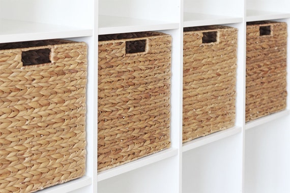Estantería Kallax de Ikea con 4 cajas de almacenamiento de cartón -   España