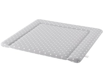 Changing mat washable 77 x 73 cm for Ikea changing table non-toxic gray white stars